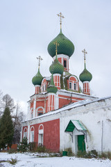 Fototapeta na wymiar Church of Alexander Nevsky in Pereslavl-Zalessky, Yaroslavl region. Was built 1740.