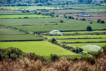 Obraz premium watering fields , Greece