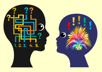 Adults and kids think in different ways. The mother is a rational and logical thinker, while her child makes decisions spontaneously and impulsive.