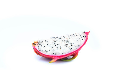 dragon fruits on white background