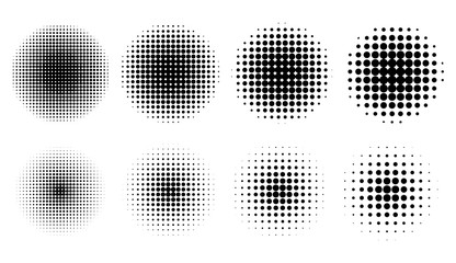 Halftone Set Placed on a white background Can expand, vector.