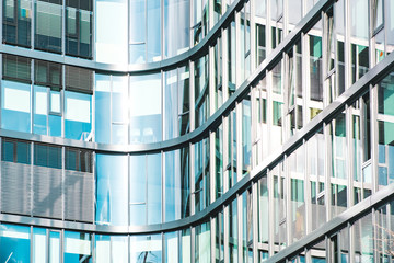 glass facade of modern office building - abstract business background  -