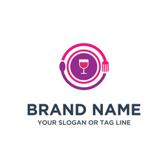 food & drink logo design vector template