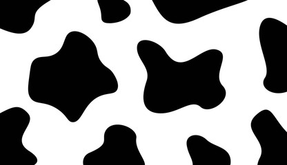 Cow skin pattern, black, white.