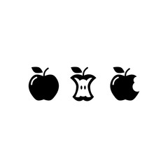 apple icon vector flat design