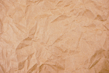 background old brown crumpled paper texture