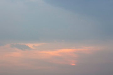 The morning sky as the sun rises