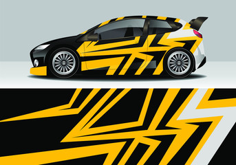 Modern sporty abstract car wrap design