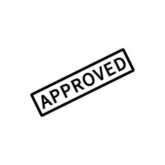 approved sigh in icon trendy flat design