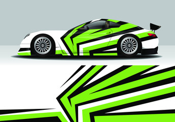Plakat Modern sporty abstract car wrap design