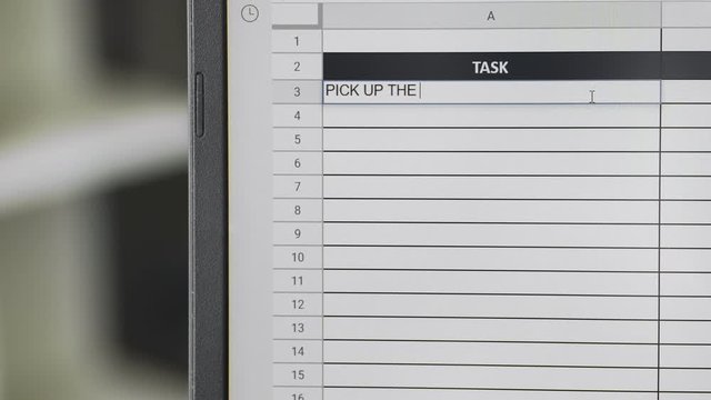 Person marking task PICK UP THE PAX in online plan, to-do list