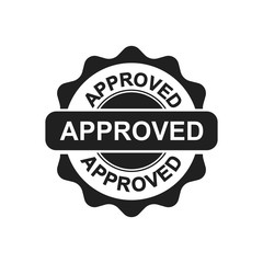approved sigh in icon trendy flat design