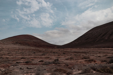 Fototapeta na wymiar Desert on a background of mountains