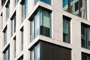 Fototapeta na wymiar modern office building facade, commercial real estate exterior,