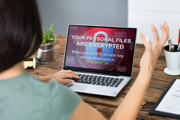 Person Looking At Laptop Screen