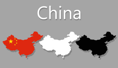 China map set Can be extended illustration.