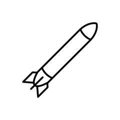 missile icon trendy flat design