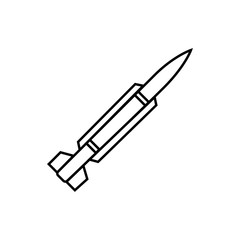 missile icon trendy flat design