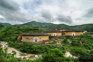 Fototapeta na wymiar Fujian earthen buildings 