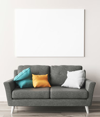 Luxury Modern Living Room, 3d rendering illustration