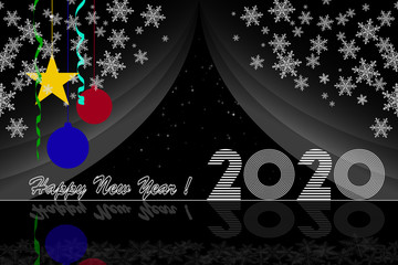 Christmas, New Year, the symbol of the New Year 2020 are made in the style of halftone. festive decorative design