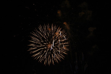 beautiful fireworks   light up the sky, New Year celebration fireworks
