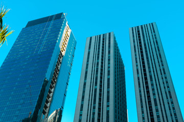 Fototapeta na wymiar Office Building Exteriors Urban View Tower High Rise