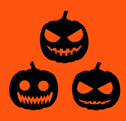 Pumpkins Halloween Orange Decorations Silhouette
