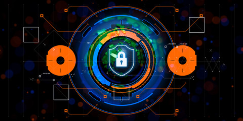 Obraz premium Abstract low poly globe planet earth. Background for crypto cyber security technology or global network. Digital theme. 3D illustration