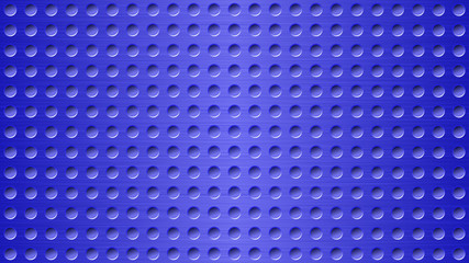 Abstract metal background with holes in bright blue colors