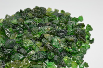 Chrome Tourmaline raw gemstones