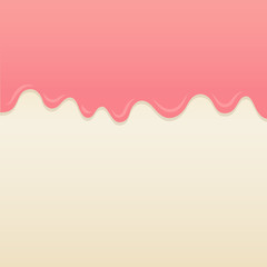 Milk cream and strawberry cream vector.