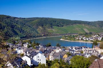 Fototapeta na wymiar View of Boppard and Rhine. Rhineland-Palatinate, Germany, Europe