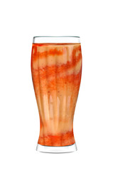 glass of Cocktail with ice isolated on white background