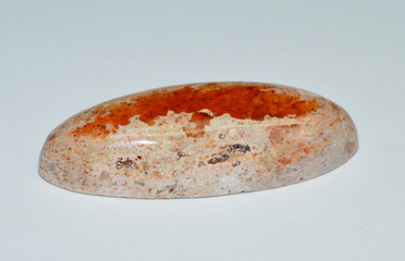 Fire Opal cabochon cut gemstone mexico