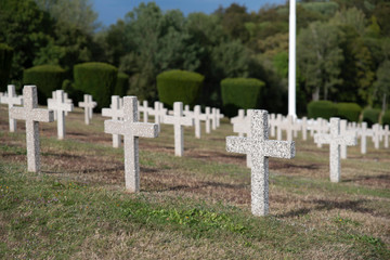 Military cemetery in honour of the soldiers of the First World War in France