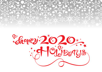 Obraz na płótnie Canvas Happy Hew Year 2020. Christmas card, banner for your design. Vector.