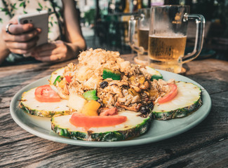 I ate wonderful Thai food.