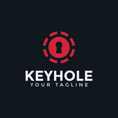 Circle Abstract Keyhole Logo Design Template