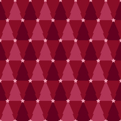 Obraz premium Christmas tree seamless pattern background, wrapping paper, pattern fills, winter greetings, web page background, Christmas and New Year greeting cards