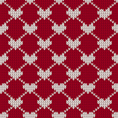 Christmas seamless knitted pattern background, Christmas and New Year greeting cards