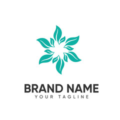 Leaf Logo Design Concept Template Full Color For Company