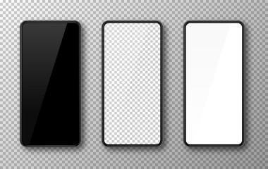 realistic smartphone phone screen mock up vector