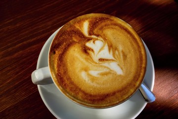Cup of flat white.