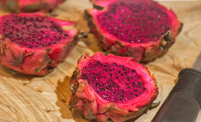 Dragon Fruit on Cutting Board