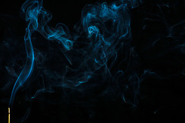 Smoke on a black background. Abstraction.