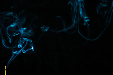 Smoke on a black background. Abstraction.