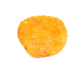 Potato Chips on white background