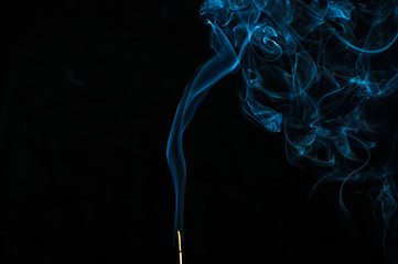 Smoke on a black background. Abstraction.