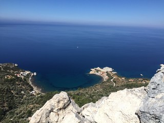 Landscape on the Greek island Samos in the eastern Aegean sea.